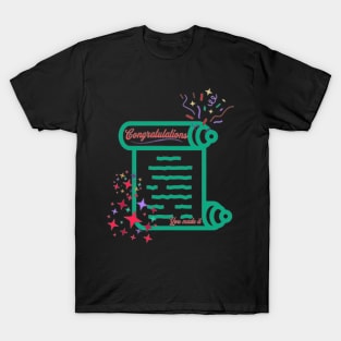 Congratulations, You Made It, Fireworks, Stars T-Shirt